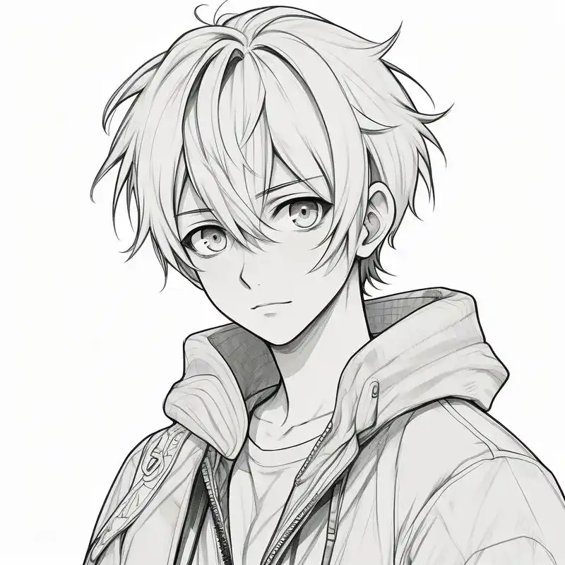 🎨素描动漫头像大赏 素描与动漫的完美结合,每一笔都透露出艺术家的