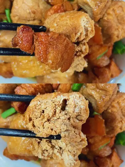 毫不油腻的油豆腐烧肉,入味咸香