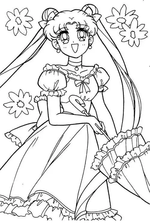 美少女战士简笔画快打印出来跟宝宝一起涂色吧