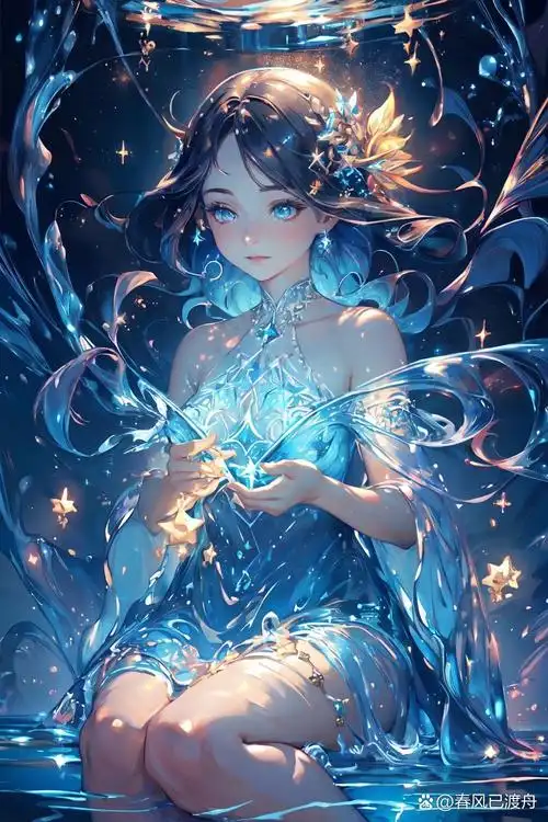 十二星座|水瓶座♒️穿上水做的衣服|壁纸