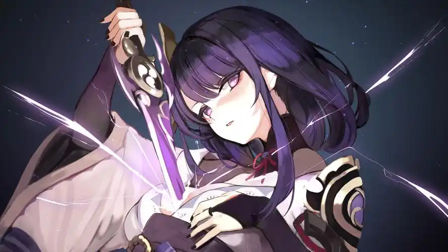 高清原神雷神图片桌面壁纸_酷炫雷神壁纸高清_三千图片网