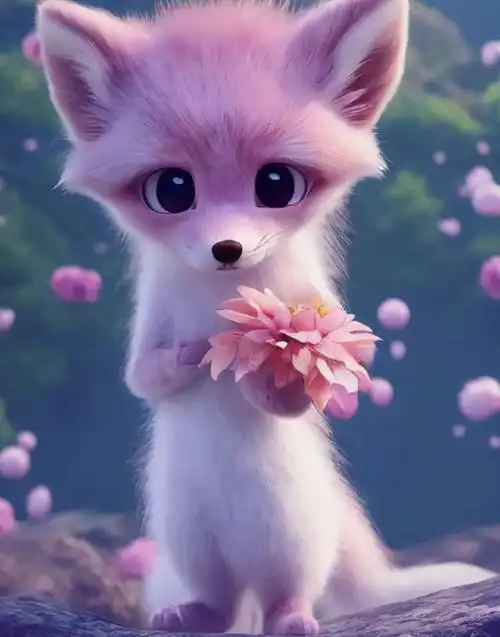 萌宠壁纸呆萌呆萌的可爱小狐狸来了