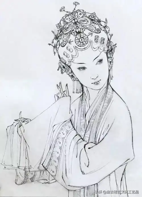 带着仙气的工笔画戏曲人物,绝美
