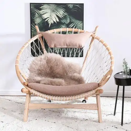 优惠券后2448元,北欧实木圈椅酒店靠背躺椅时尚创意设计师休闲沙发椅