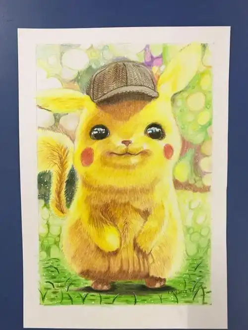 彩铅可爱的皮卡丘