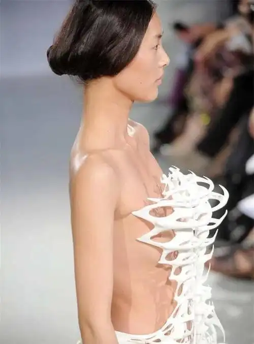 刘雯时装周造型太过大胆网友跟没穿有啥区别