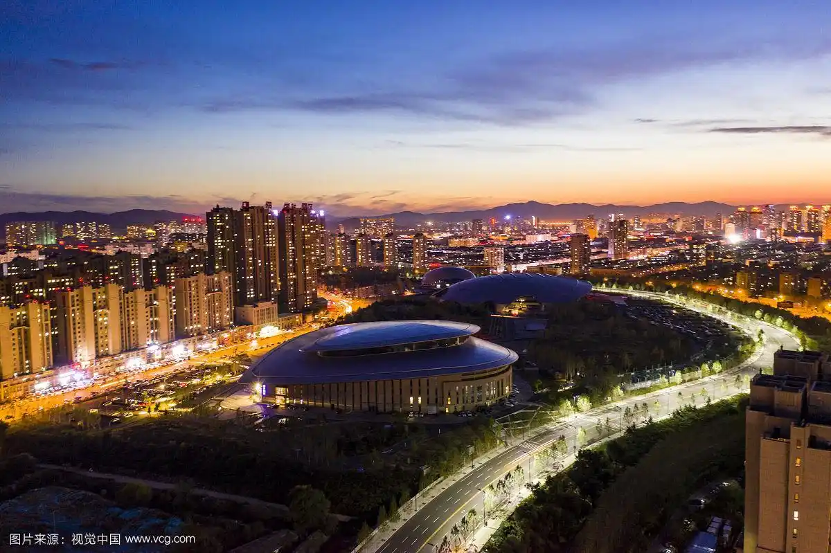 航拍吉林市城市风光