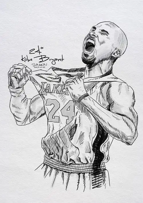 kobe bryant|插画习作|插画|shawn文山 - 原创设计作品 - 站酷 (zcool