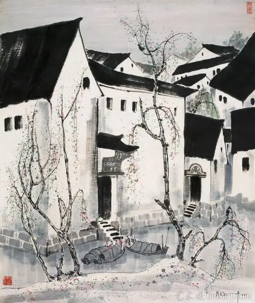 吴冠中国画作品百副欣赏