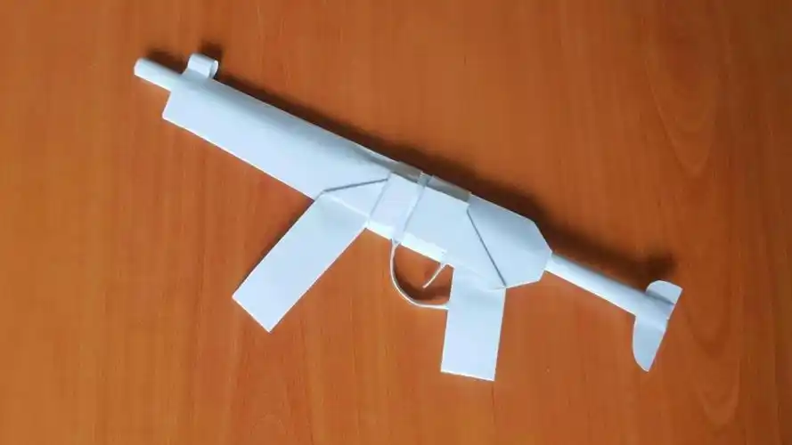 简单好玩的折纸枪怎么折教你用a4纸折出一把机关枪超好玩