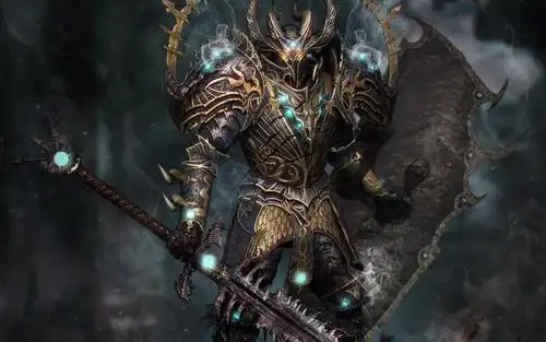 魔法盔甲骑士烟血剑盾牌燃烧的眼睛