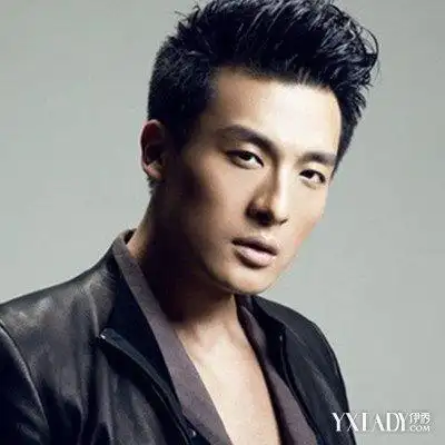 帅气的背头发型对于男生来说是再适合不过的一款造型,蓬松的前额的