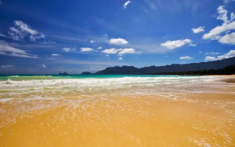 湛蓝唯美海滩风景1280x800分辨率查看