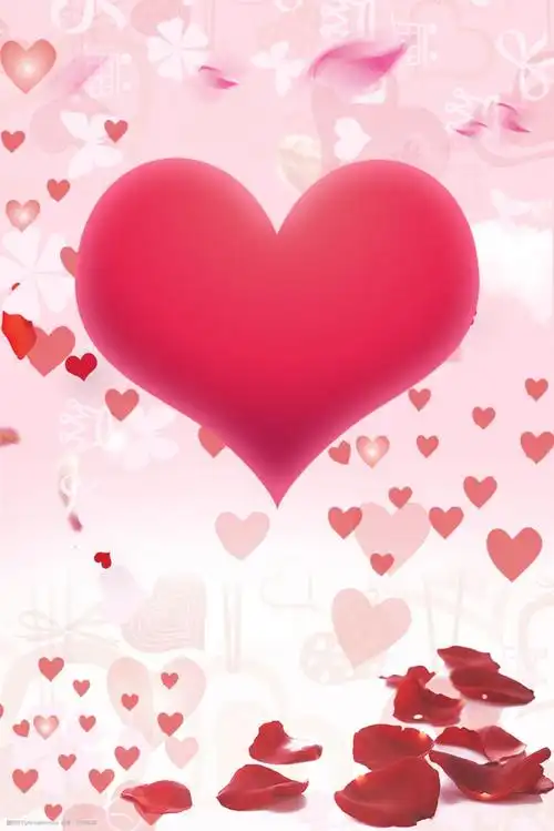 520情人节玫瑰花海报背景 520 情人节 玫瑰 花瓣 爱心 粉色 浪漫 简约