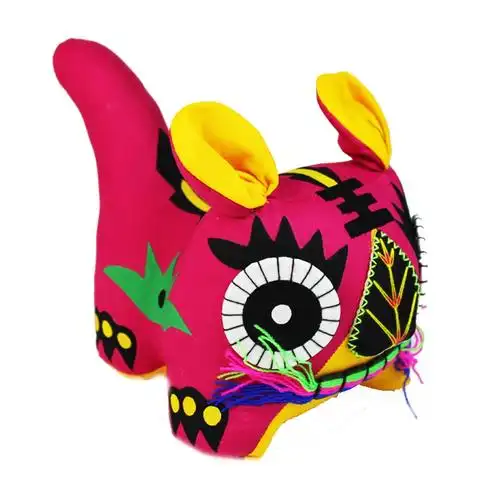 手工布老虎中国国风传统民间手工艺品老外小礼礼品布老虎