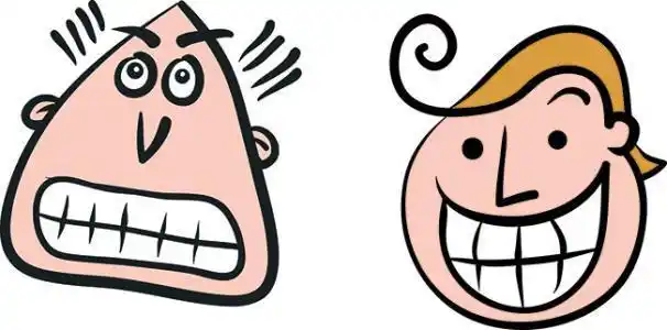 呲牙的小朋友的简笔画