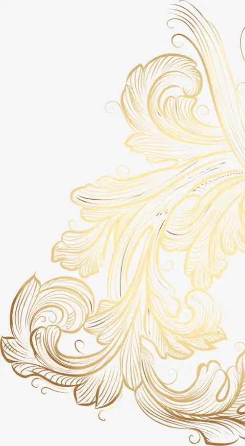 金色花纹png