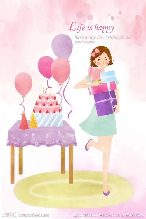 美女庆祝生日图片