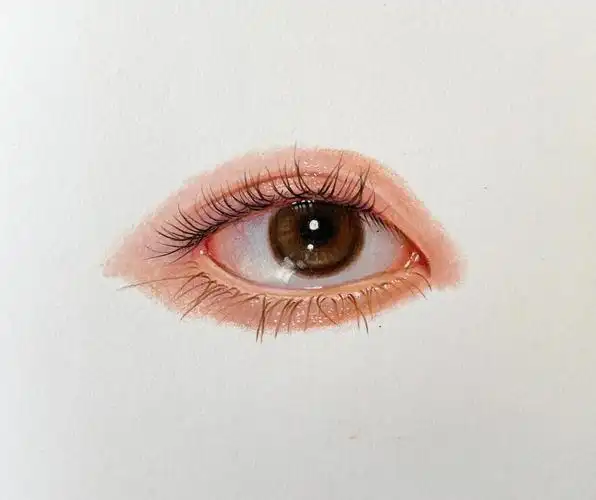 彩铅画眼睛