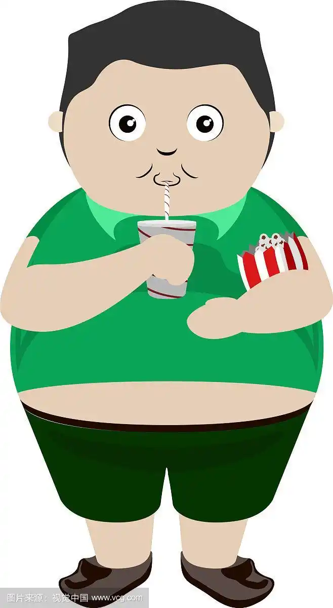 胖小孩在喝汽水