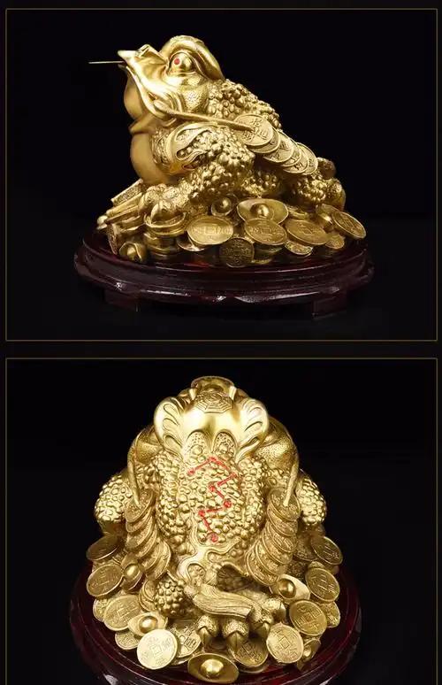 纯铜金蟾开光聚财镇宅风水蟾蜍