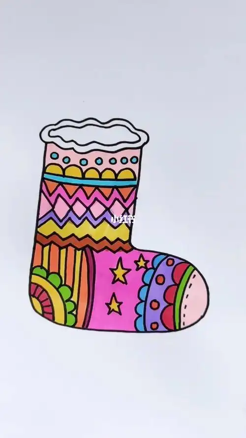 一起来画好看的袜子04