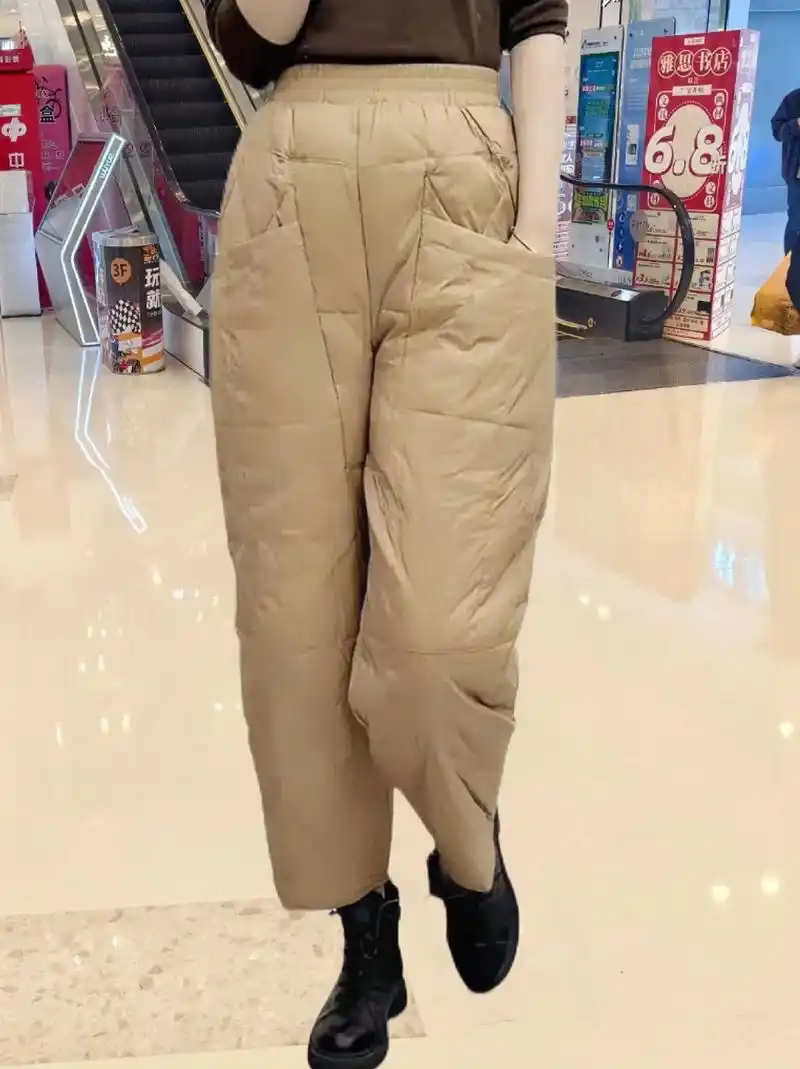 冬季新款大码束心哈伦保暖羽绒女裤.#图文掘金计划 这是一款有 - 抖音