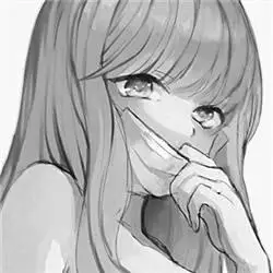 素描侧面动漫女生头像