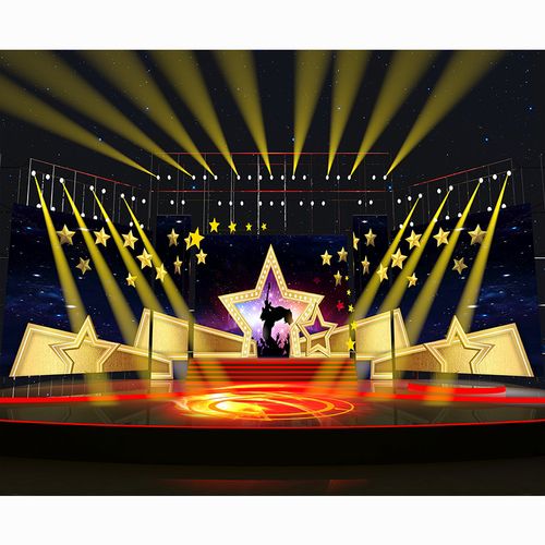 2022新款唱歌主播背景布3d立体高级感直播间快手抖音墙纸男舞台炫酷