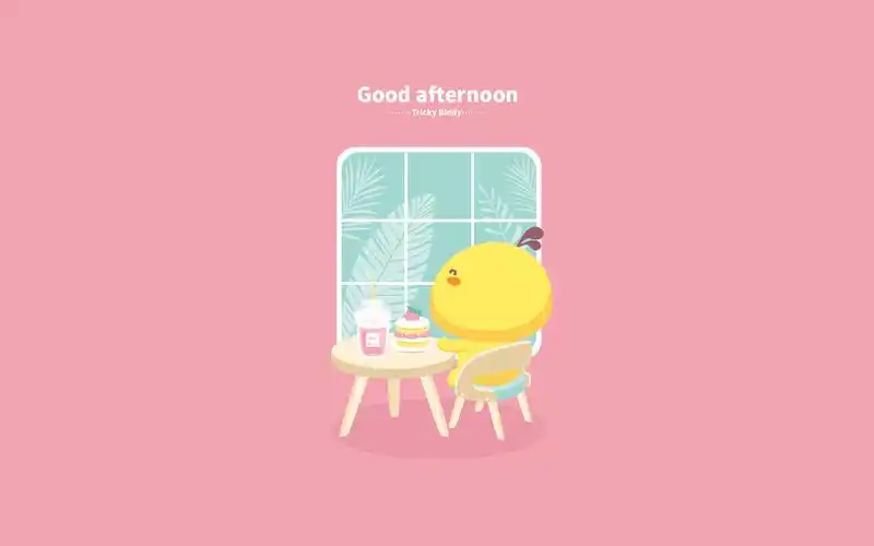 油爆叽丁少女心卡通图片桌面壁纸