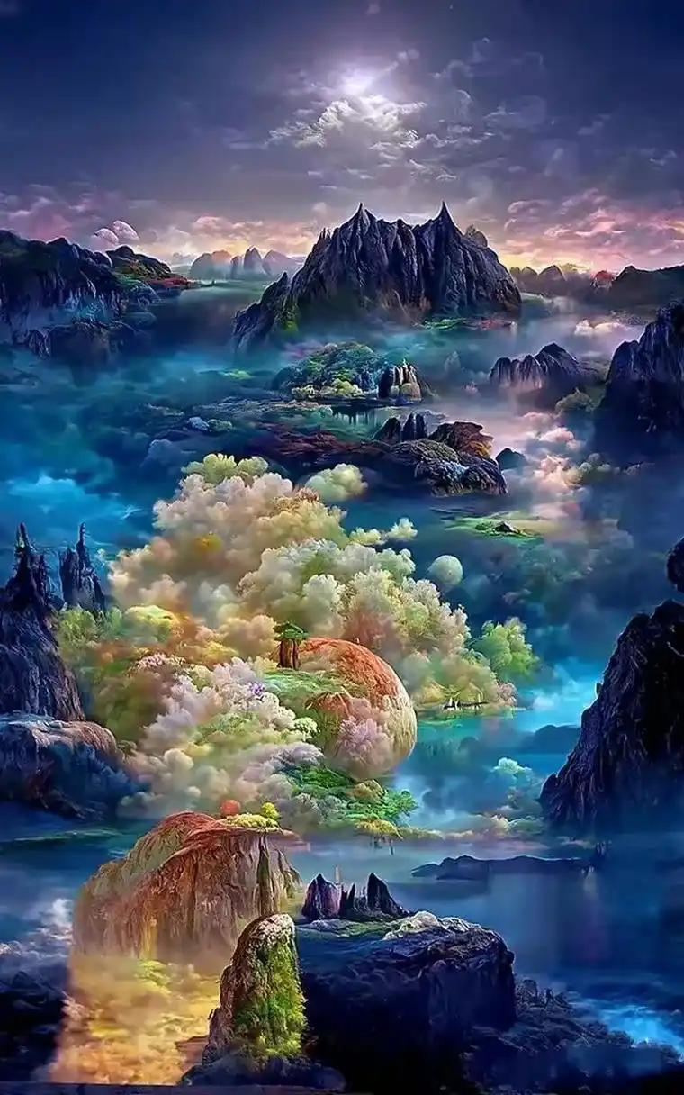 这幅仙境美图大家喜欢吗