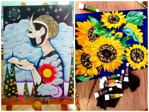 蒙古国高中生图布兴吉雅绘画作品欣赏