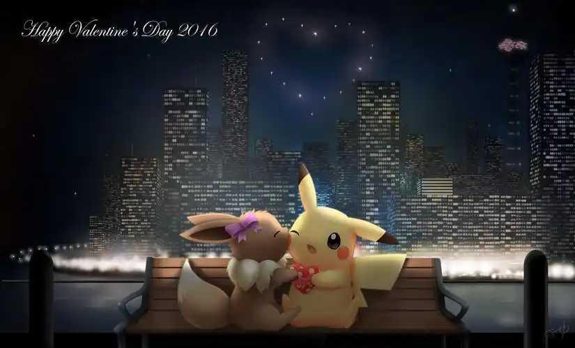 皮卡丘和伊布的情人节