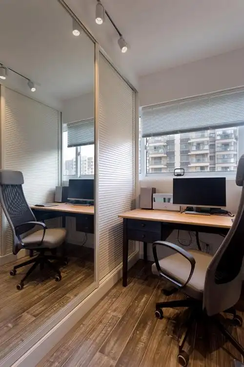 108平现代北欧之家书房布置图