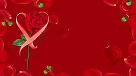 红色玫瑰浪漫结婚ppt背景图