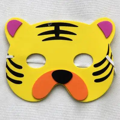 双骏eva工艺品 儿童幼教益智玩具 卡通动物系列 老虎面具 直销批