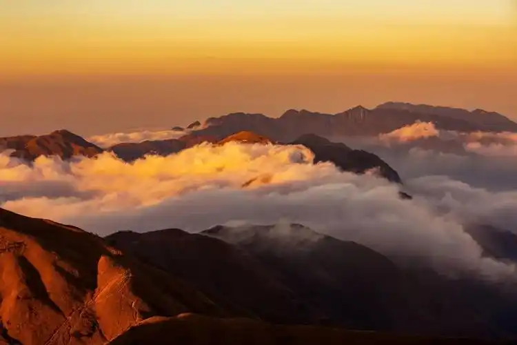 武功山落日云海谁看了不心动