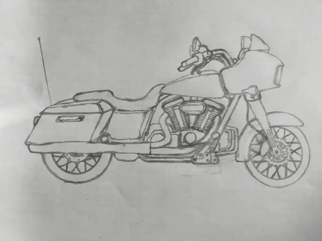 第一次画摩托车#简笔画 #手绘 - 抖音