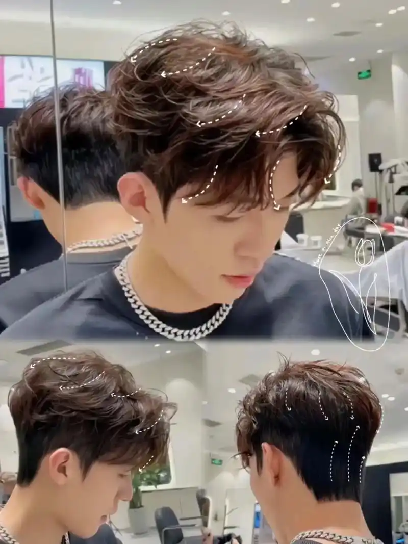 韩式三七分纹理烫!森川造型烫头发|||这款烫发 - 抖音