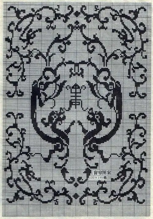 【转载】八十年代的钩针蕾丝方格图案