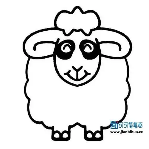 笔画儿童简笔画羊的画法幼儿园动物简笔画教程教宝宝学画羊的简单画法