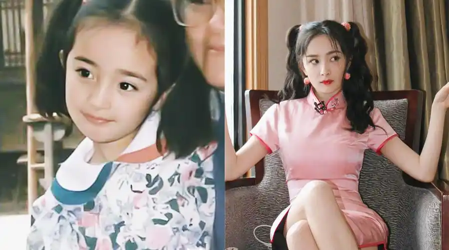 杨幂童年古装旧照#可爱又漂亮的小幂,好乖呀期待新剧《狐妖小红娘月
