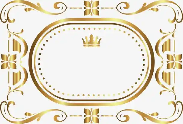 手绘金色皇冠藤蔓素材免费下载_觅元素