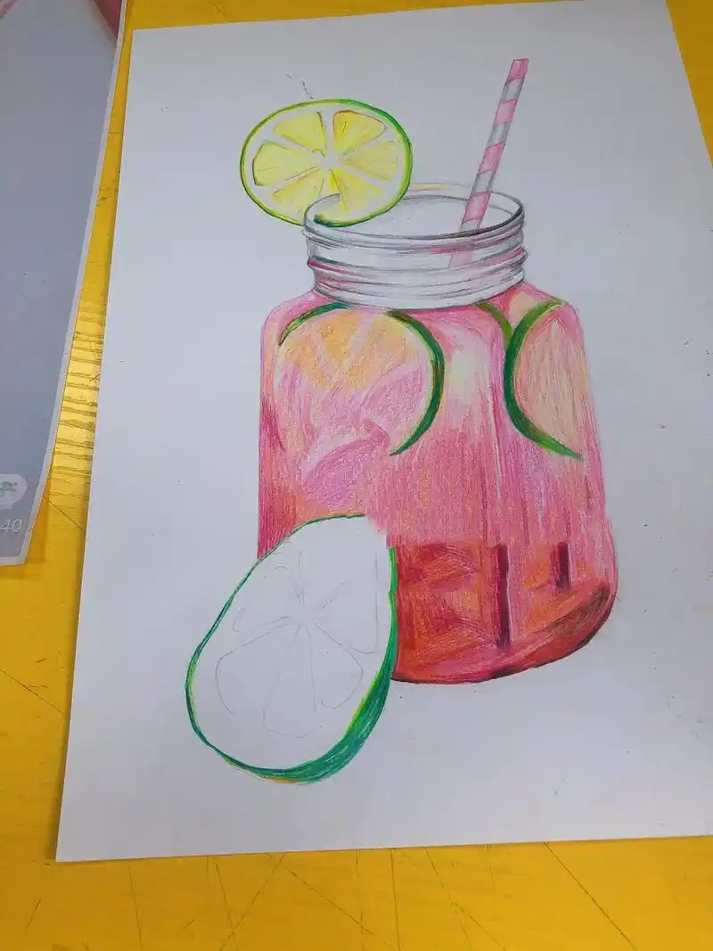 彩铅饮料04   彩铅绘画,彩铅入门
