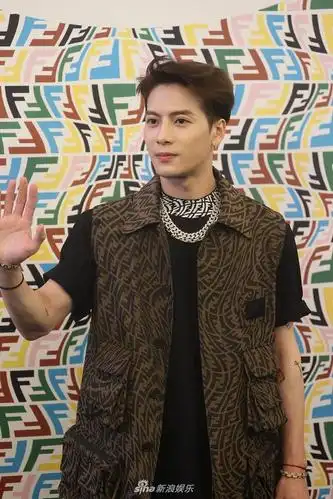 王嘉尔三七分发型酷炫抢眼马甲造型帅气逼人