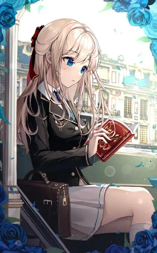 正在看书的女孩子-触站