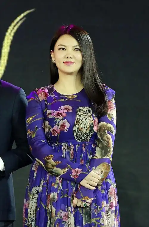 李湘胖到150斤穿紫裙大肚抢镜镀金链条包更奢华富贵半辈子