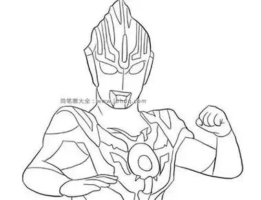 欧布奥特曼简笔画图片大全 - 简单简笔画