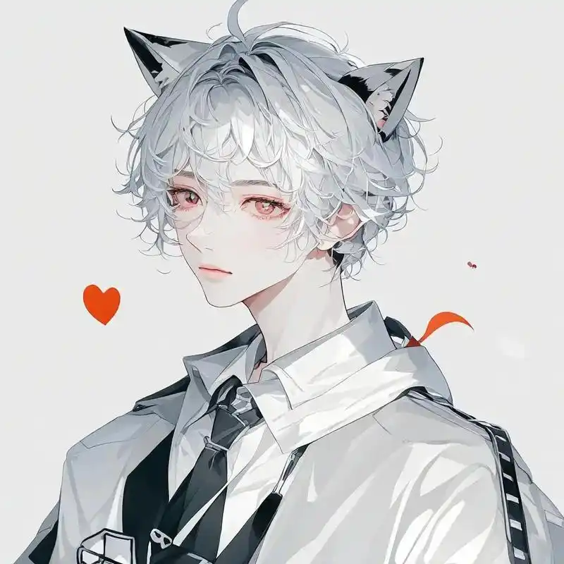 猫耳帅哥动漫头像,喜欢的自取#ai绘画 #优质头像 #动漫头 - 抖音