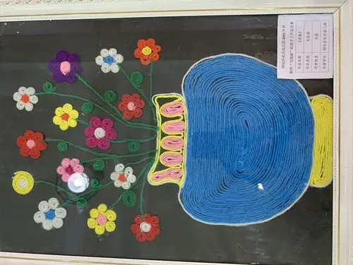 五彩线儿生灵气 创意手工助成长——昭化区机关幼儿园教师毛线画创作